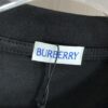 BURBERRY 2025 Spring/Summer New Arrival Round Neck Short Sleeve T-Shirt with Contrasting Embroidery, 320g Double Combed Cotton Fabric, Slightly Loose Unisex Fit