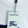 BURBERRY 2025 Spring/Summer New Arrival Round Neck Short Sleeve T-Shirt with Contrasting Patch Embroidery, 320g Double Combed Cotton Fabric, Slightly Loose Unisex Fit