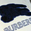 BURBERRY 2025 Spring/Summer New Arrival Round Neck Short Sleeve T-Shirt with Contrasting Patch Embroidery, 320g Double Combed Cotton Fabric, Slightly Loose Unisex Fit