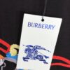 BURBERRY 2025 Spring/Summer New Arrival Round Neck Short Sleeve T-Shirt with Equestrian Chain Embroidery, 320g Double Combed Cotton Fabric, Slightly Loose Unisex Fit