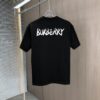 BURBERRY 2025 Spring/Summer New Arrival Round Neck Short Sleeve T-Shirt with Equestrian Chain Embroidery, 320g Double Combed Cotton Fabric, Slightly Loose Unisex Fit
