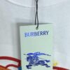 BURBERRY 2025 Spring/Summer New Arrival Round Neck Short Sleeve T-Shirt with Equestrian Chain Embroidery, 320g Double Combed Cotton Fabric, Slightly Loose Unisex Fit