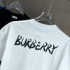 BURBERRY 2025 Spring/Summer New Arrival Round Neck Short Sleeve T-Shirt with Equestrian Chain Embroidery, 320g Double Combed Cotton Fabric, Slightly Loose Unisex Fit