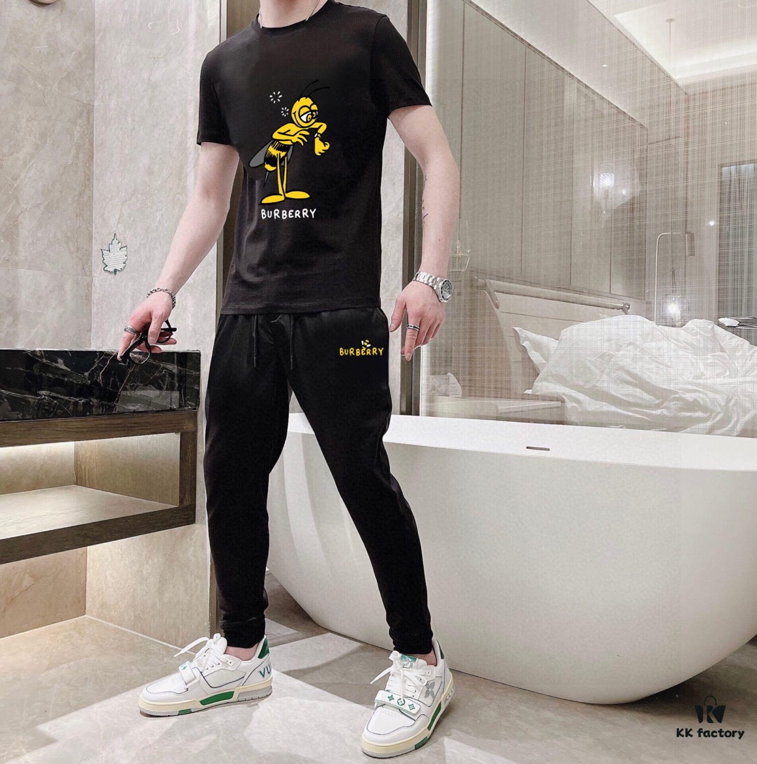 BURBERRY (Boon for Plus-Size) 2025 Official Website Same Style Summer Men's Double-Mercerized High-Quality Outfit