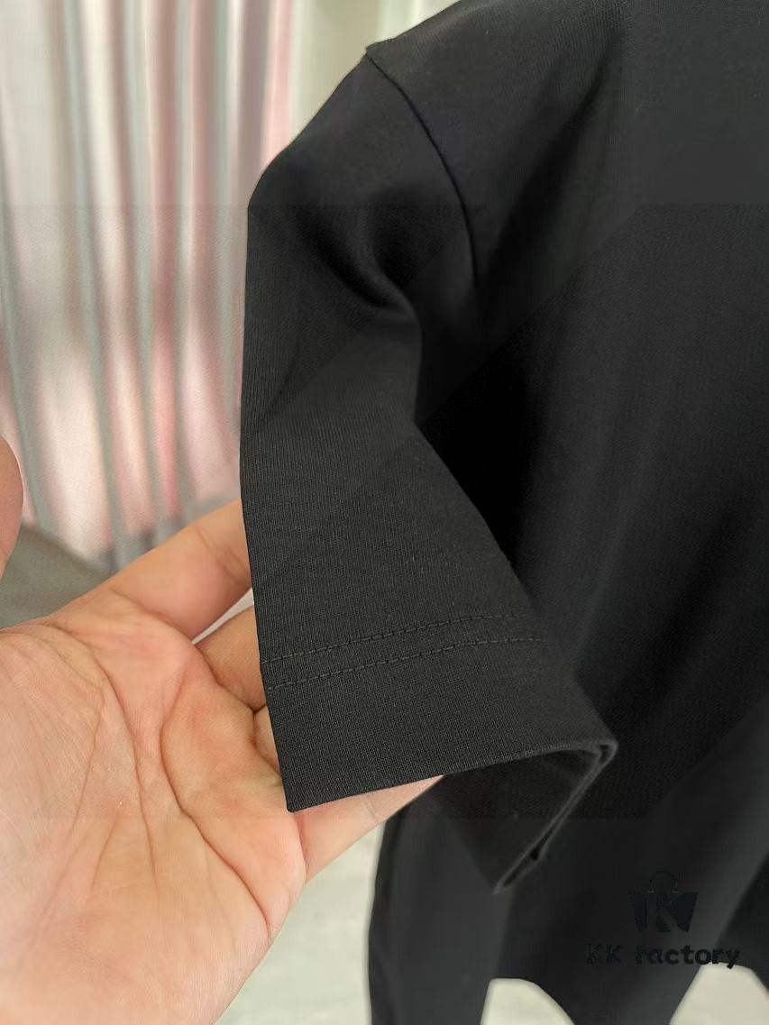 BURBERRY 2025 Summer New Arrival Personalized Letter Logo Print Custom 300g Fabric Short Sleeve T-Shirt Unisex