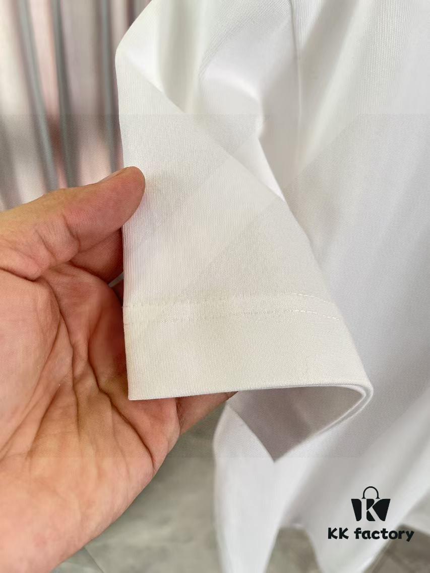 BURBERRY 2025 Summer New Arrival Personalized Letter Logo Print Custom 300g Fabric Short Sleeve T-Shirt Unisex