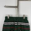 New Burberry Classic Green Striped Knit Straight Shorts Unisex