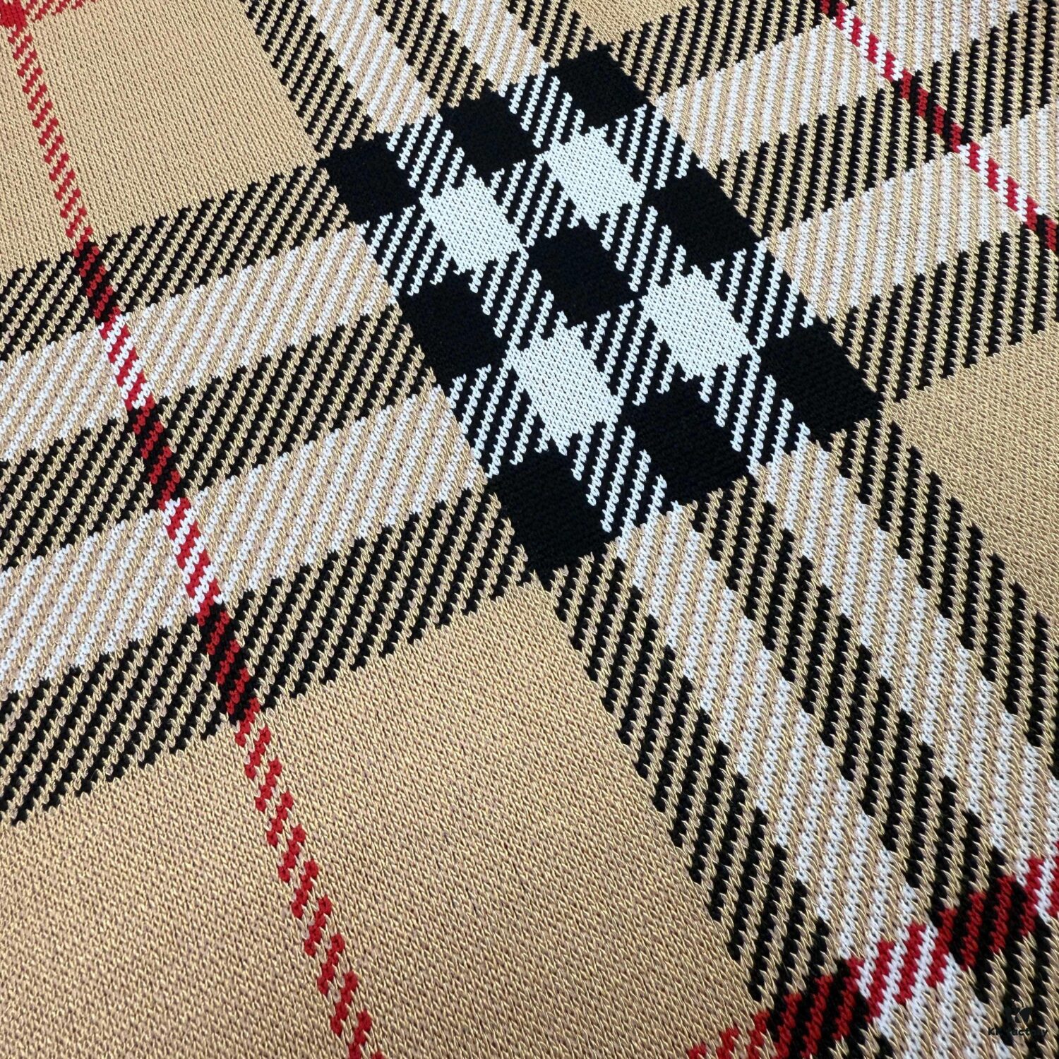 New Burberry 23SS Classic Evergreen Plaid Knit Short-Sleeve Unisex