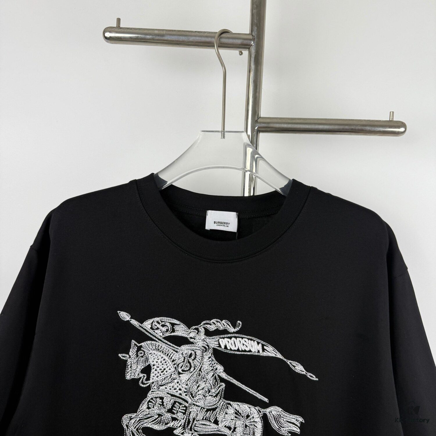 New BBR Burberry 24SS Embroidered 3D Horse Logo Short Sleeve T-Shirt