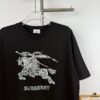 New BBR Burberry 24SS Embroidered 3D Horse Logo Short Sleeve T-Shirt