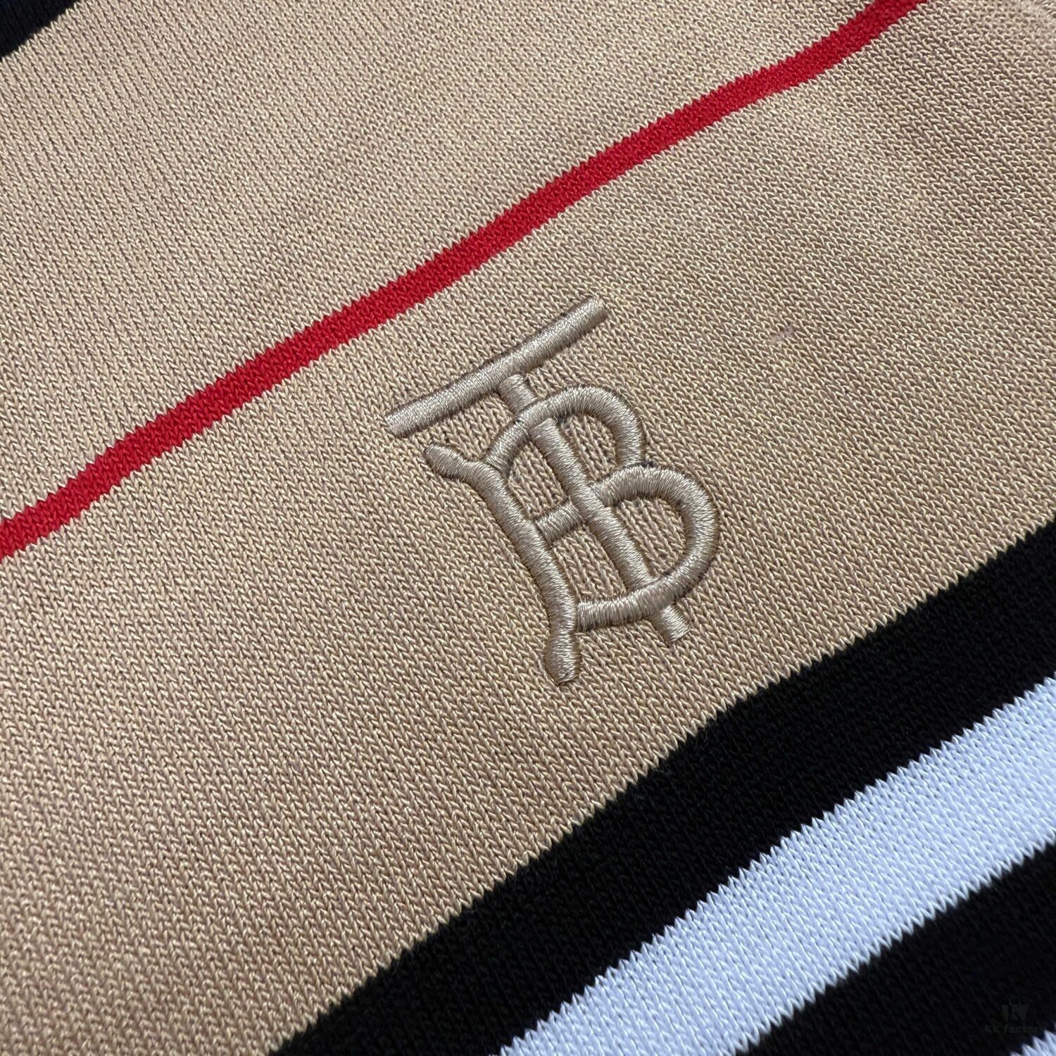 New BURBERRY 2023 Spring/Summer Lightweight Linen-Blend Striped Knit Short-Sleeve T-Shirt