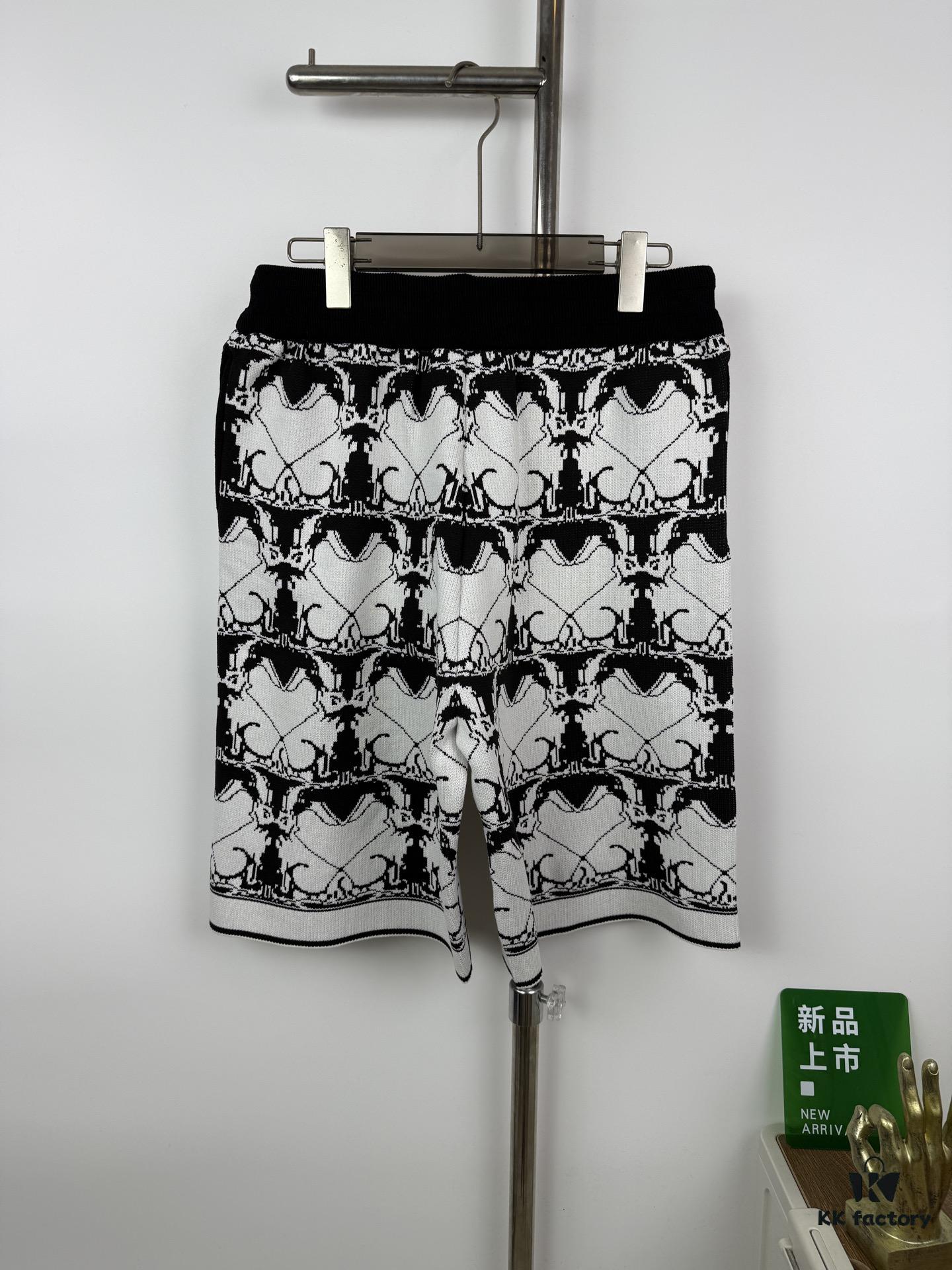 New BURBERRY BARBOUR Printed Knitted Short Pants