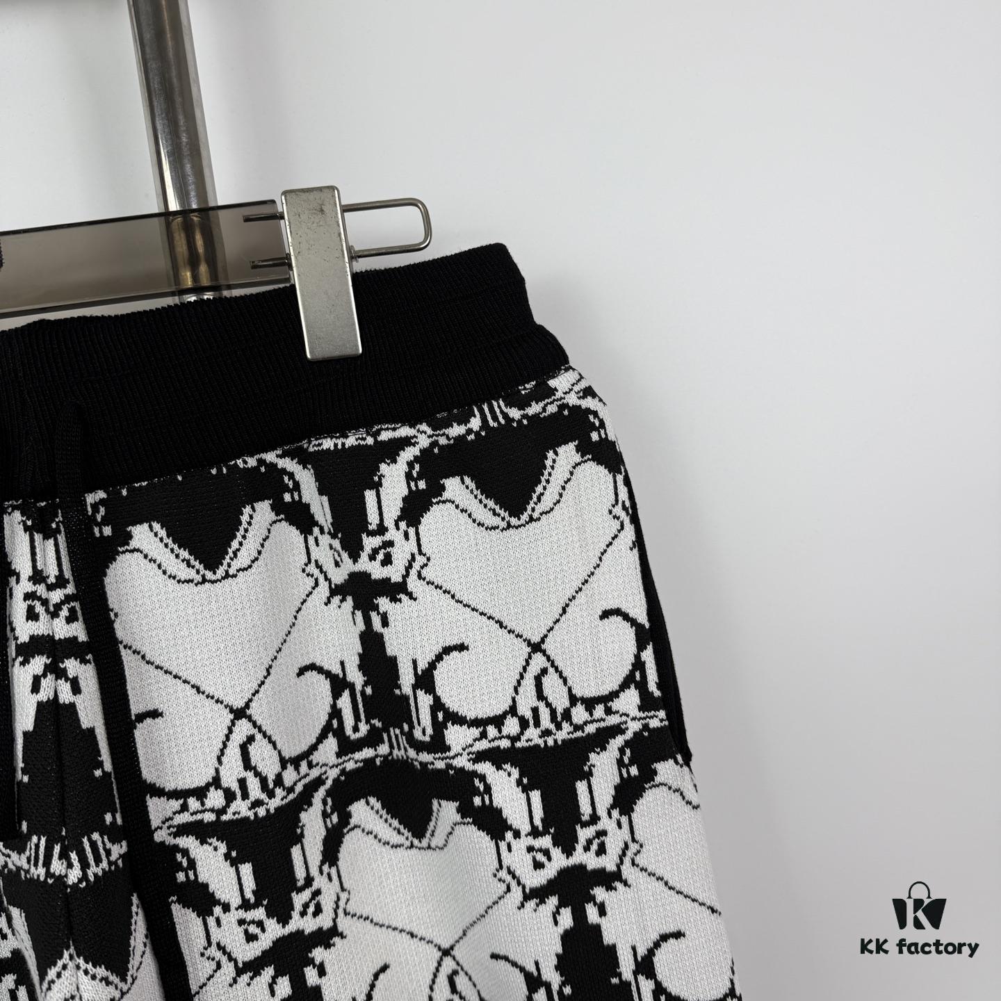 New BURBERRY BARBOUR Printed Knitted Short Pants