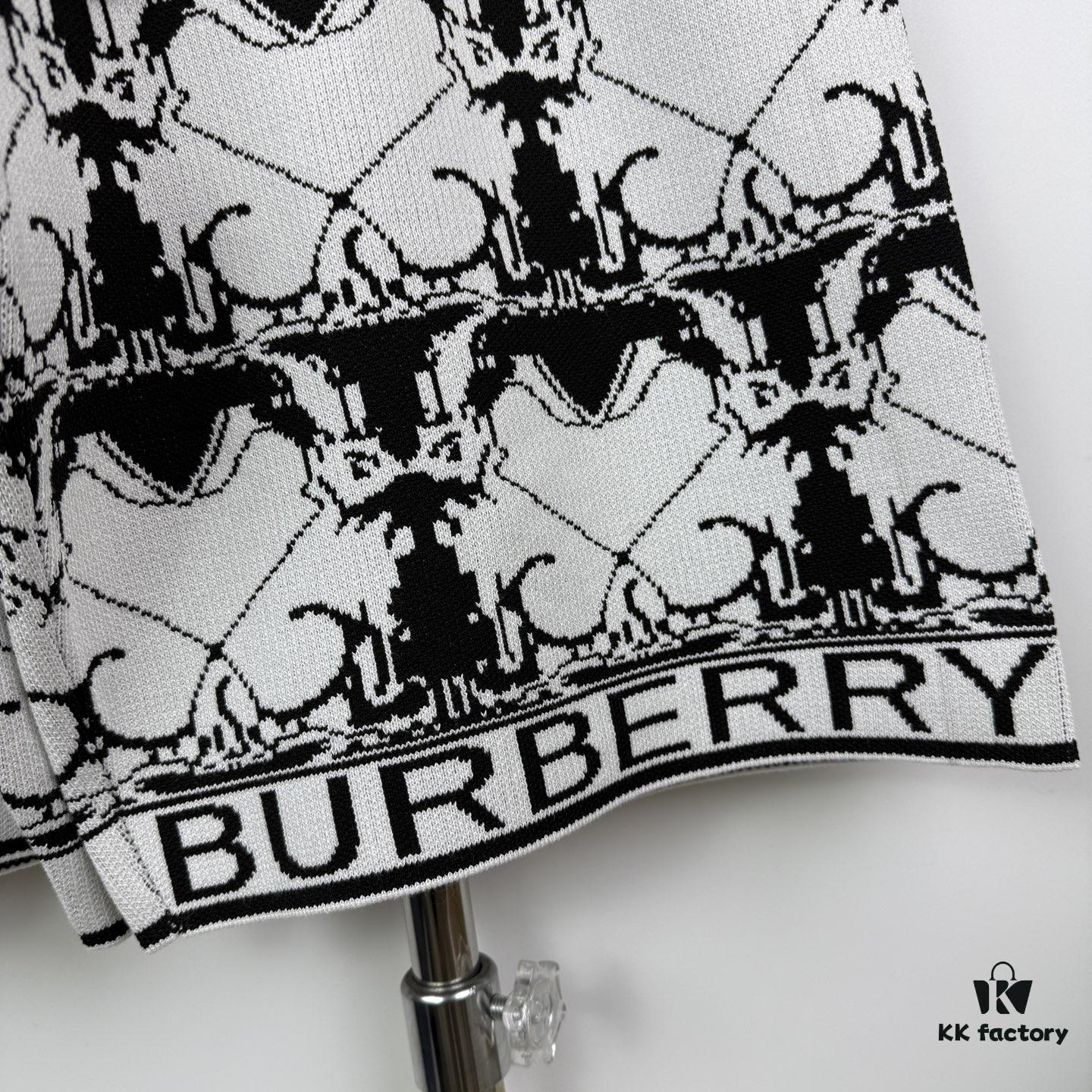 New BURBERRY BARBOUR Printed Knitted Short Pants