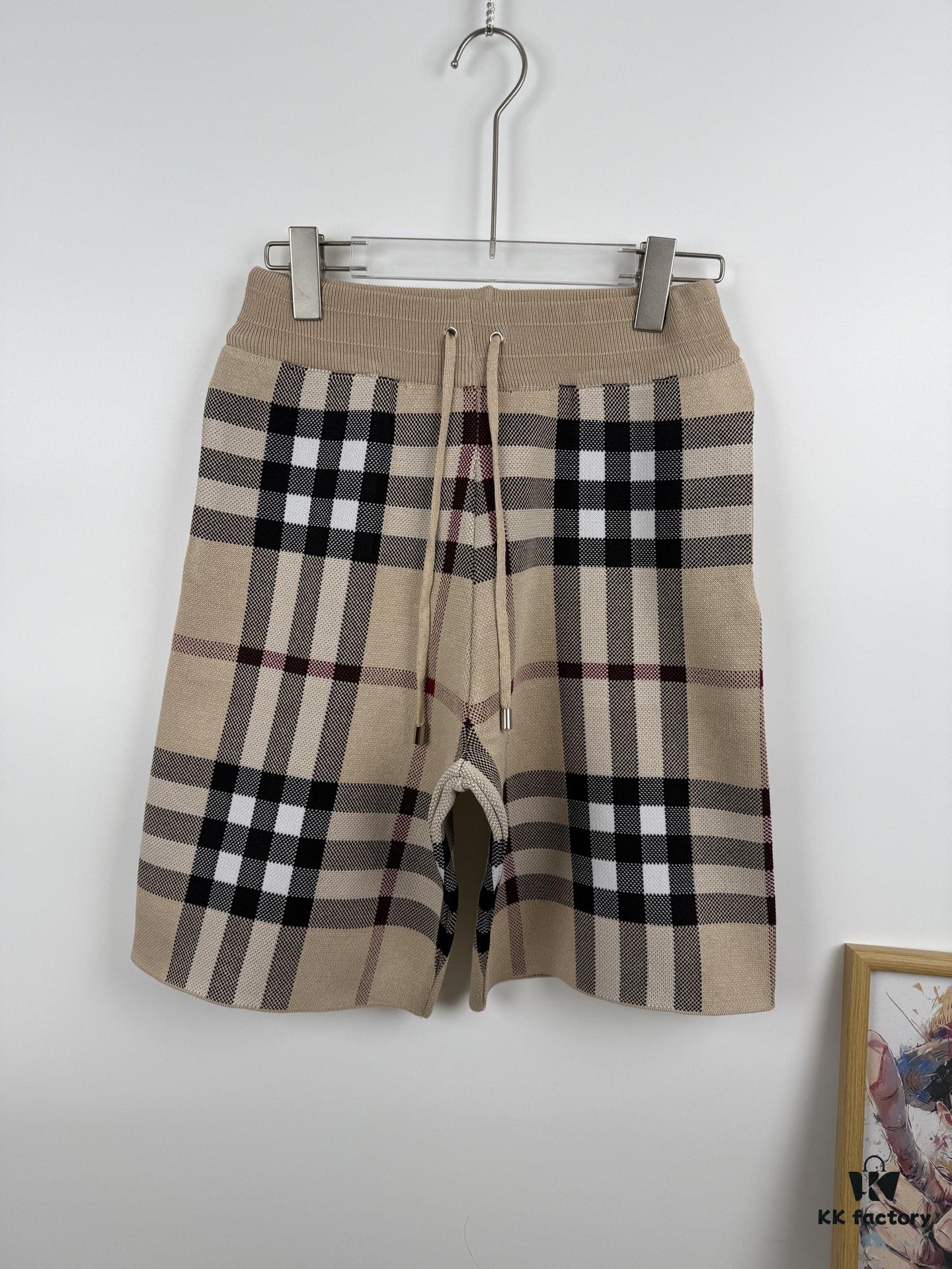 New BURBERRY Burberry Classic Plaid Knitted Shorts Unisex