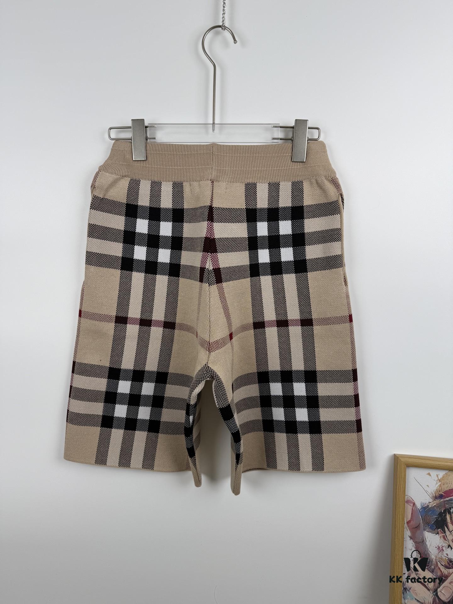 New BURBERRY Burberry Classic Plaid Knitted Shorts Unisex