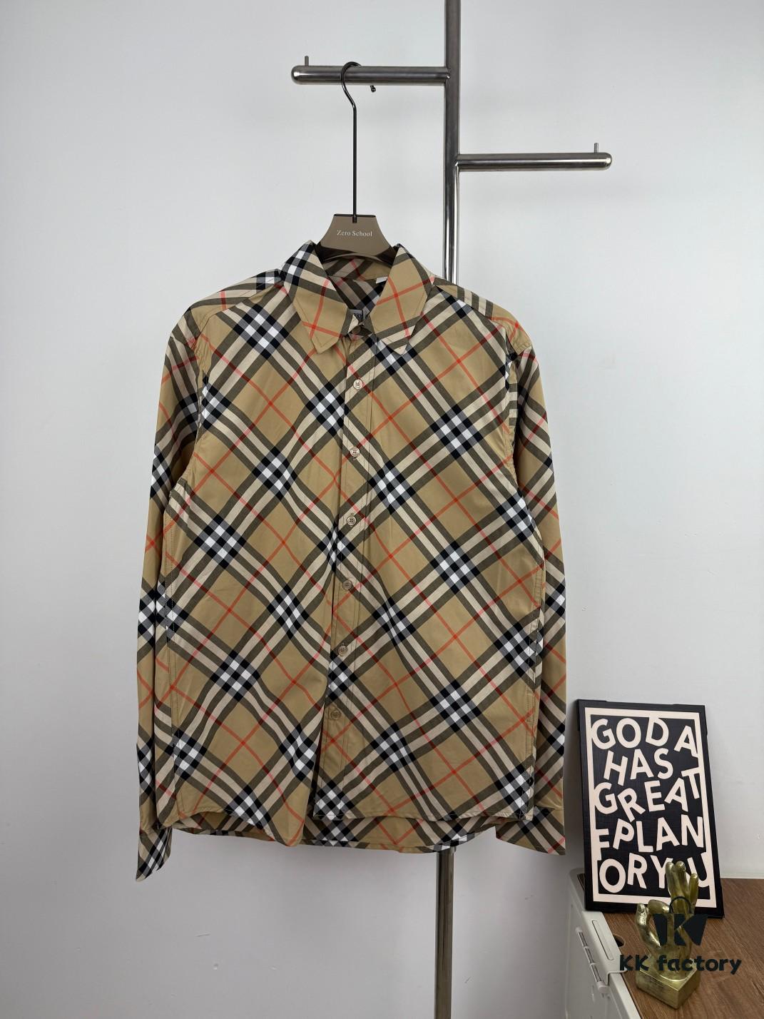 New BBR Burberry 24SS Autumn-Winter Checkered Precision-Aligned Shirt, Official Website 1:1 Original Quality