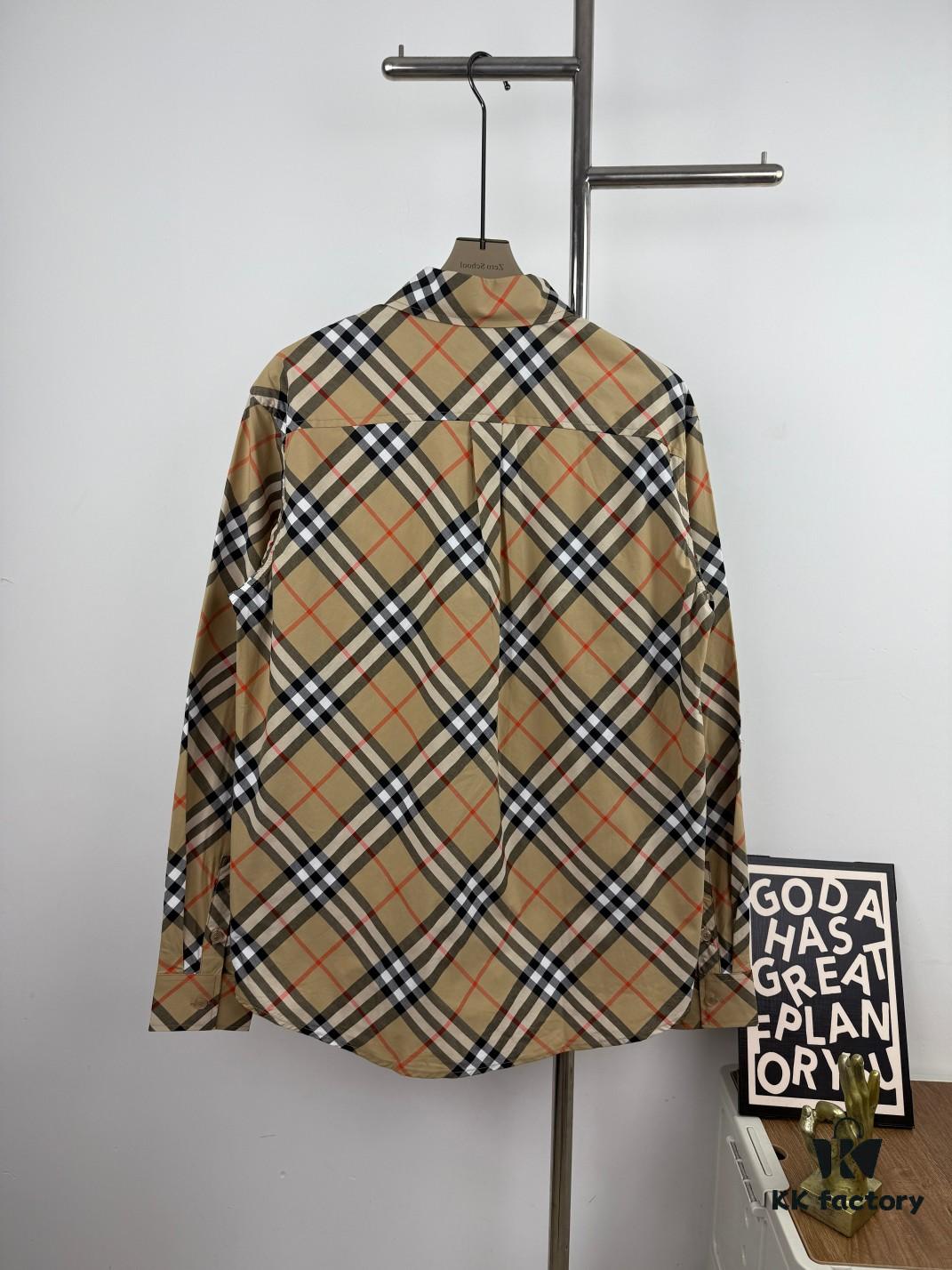 New BBR Burberry 24SS Autumn-Winter Checkered Precision-Aligned Shirt, Official Website 1:1 Original Quality