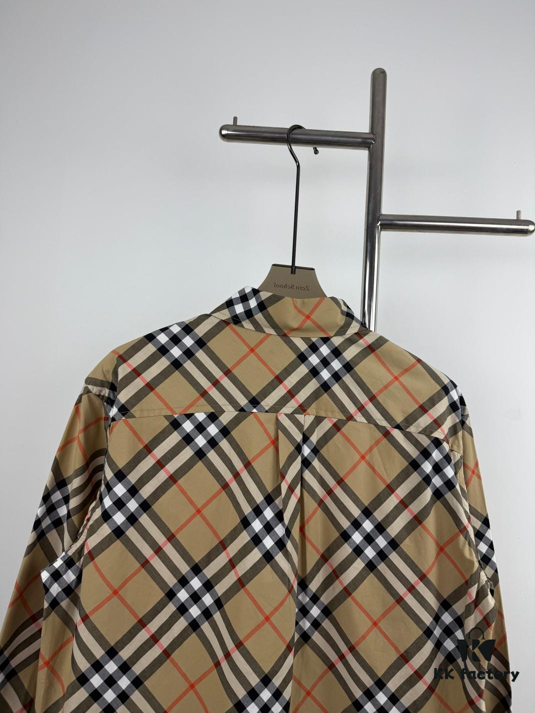 New BBR Burberry 24SS Autumn-Winter Checkered Precision-Aligned Shirt, Official Website 1:1 Original Quality