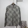 New BBR Burberry 24SS Autumn/Winter Plaid Alignment Shirt Official Website 1:1 Original Quality