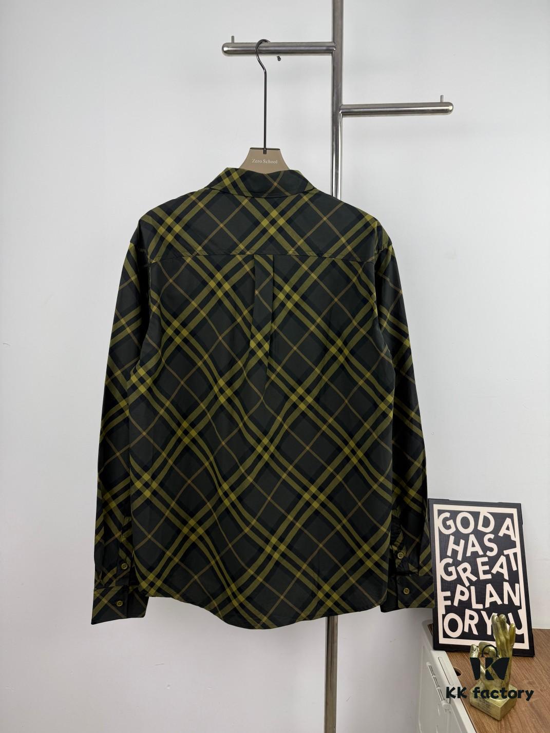 New BBR Burberry 24SS Autumn-Winter Checkered Precision-Aligned Shirt, Official Website 1:1 Original Quality