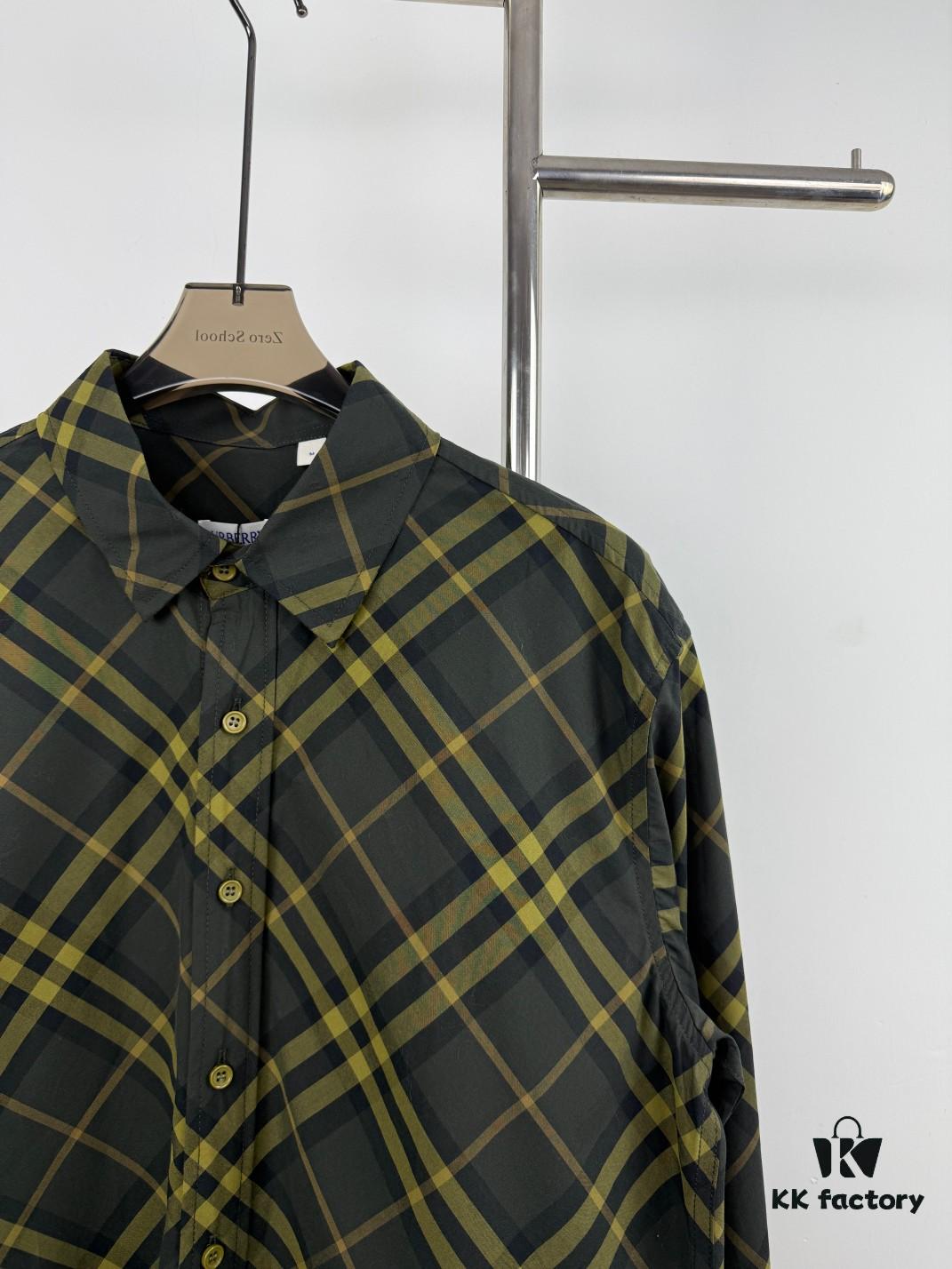 New BBR Burberry 24SS Autumn-Winter Checkered Precision-Aligned Shirt, Official Website 1:1 Original Quality