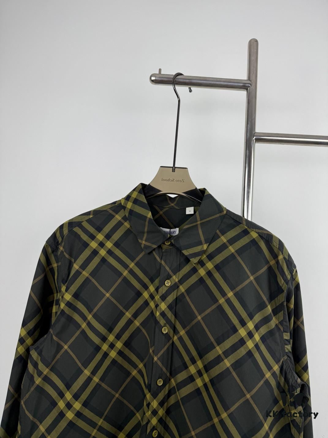 New BBR Burberry 24SS Autumn-Winter Checkered Precision-Aligned Shirt, Official Website 1:1 Original Quality