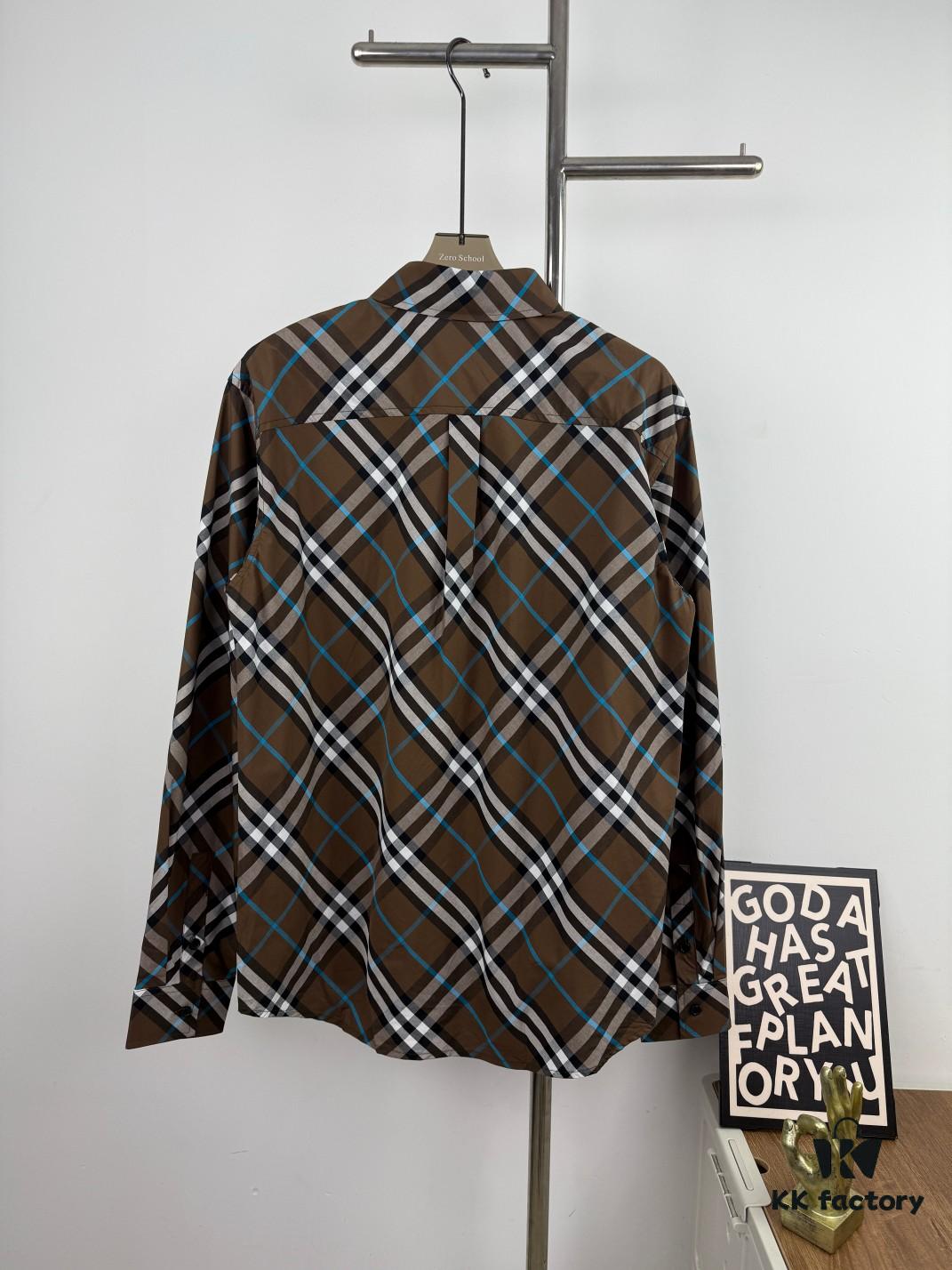 New BBR Burberry 24SS Autumn/Winter Check Aligned Shirt Official Website 1:1 Original Quality
