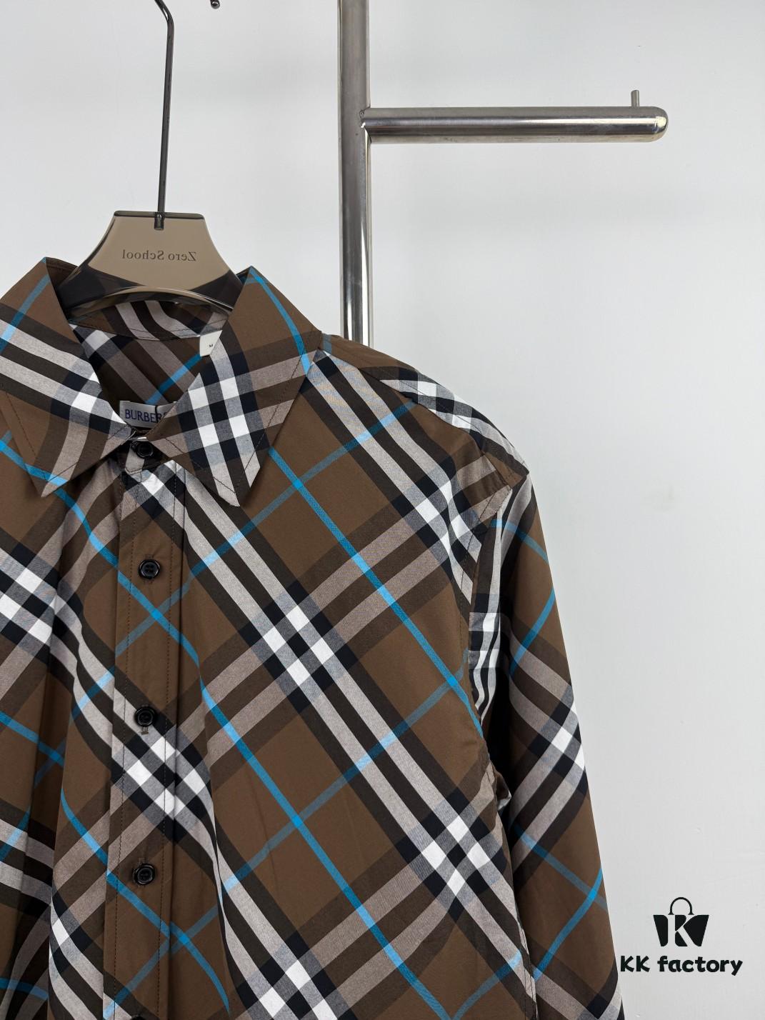 New BBR Burberry 24SS Autumn/Winter Check Aligned Shirt Official Website 1:1 Original Quality