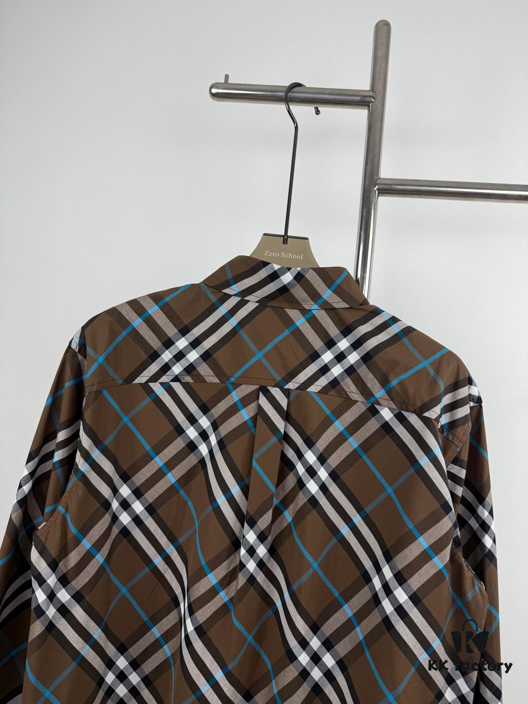 New BBR Burberry 24SS Autumn/Winter Check Aligned Shirt Official Website 1:1 Original Quality
