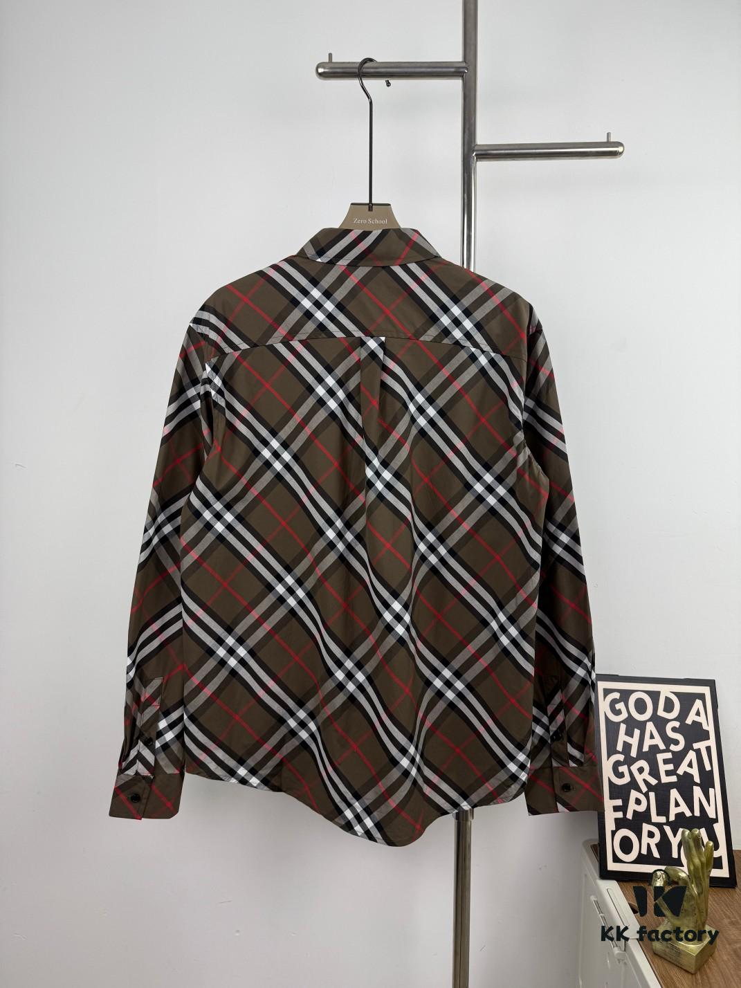 New BBR Burberry 24SS Autumn-Winter Checkered Precision-Aligned Shirt Official Website 1:1 Original Quality