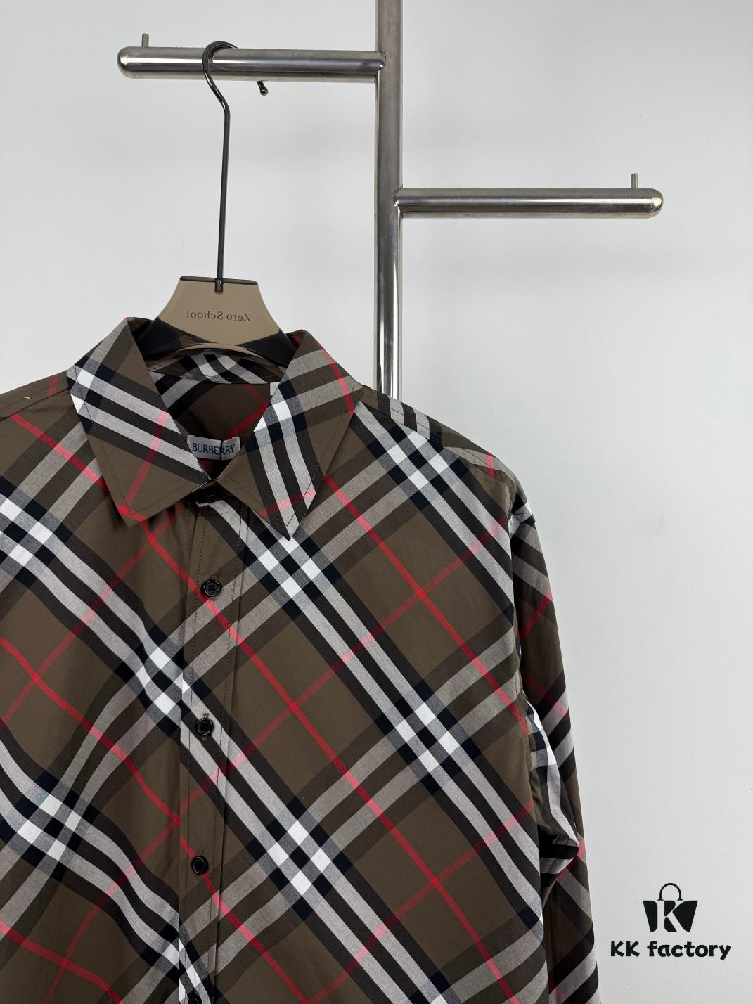 New BBR Burberry 24SS Autumn-Winter Checkered Precision-Aligned Shirt Official Website 1:1 Original Quality