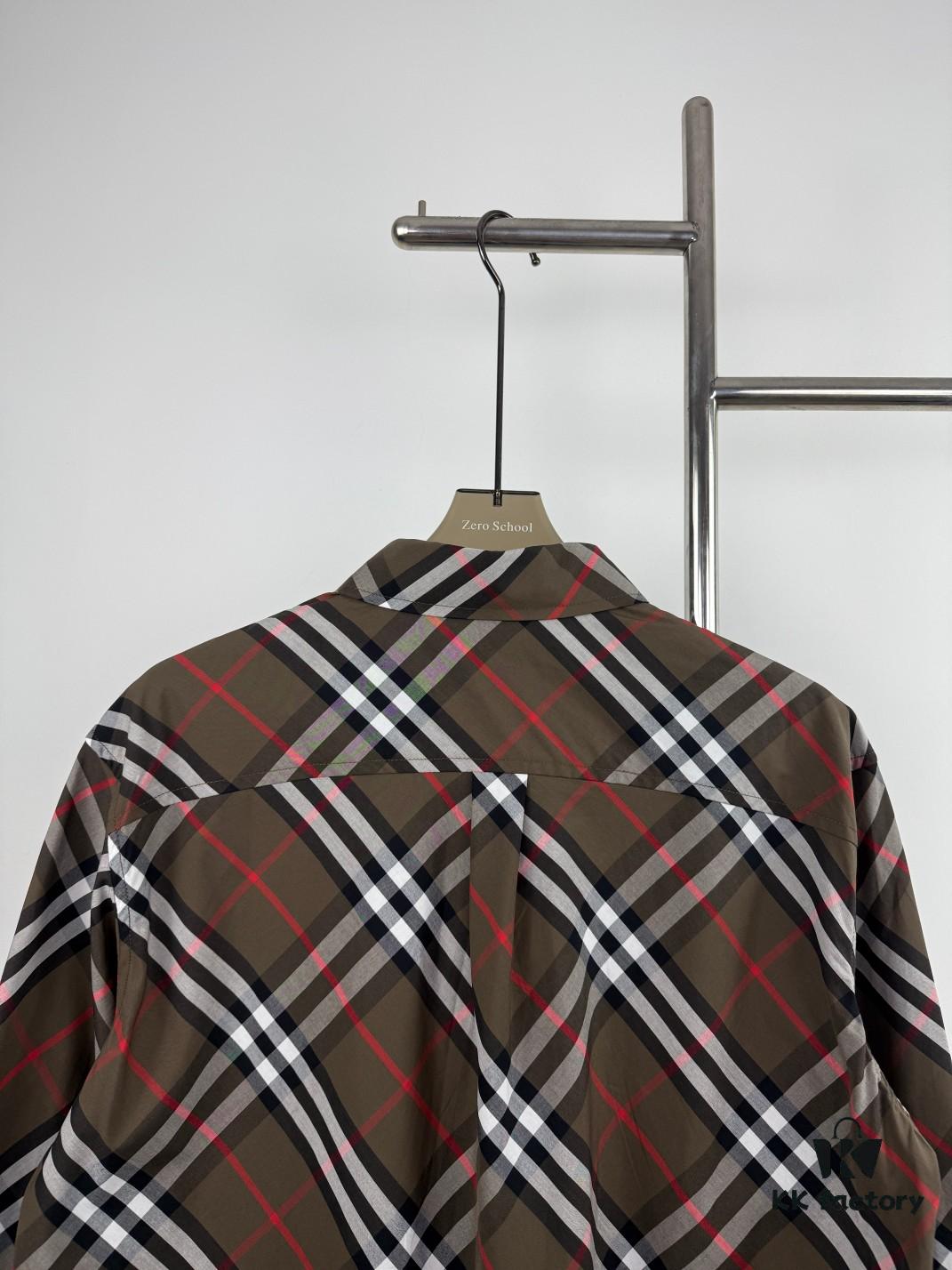 New BBR Burberry 24SS Autumn-Winter Checkered Precision-Aligned Shirt Official Website 1:1 Original Quality