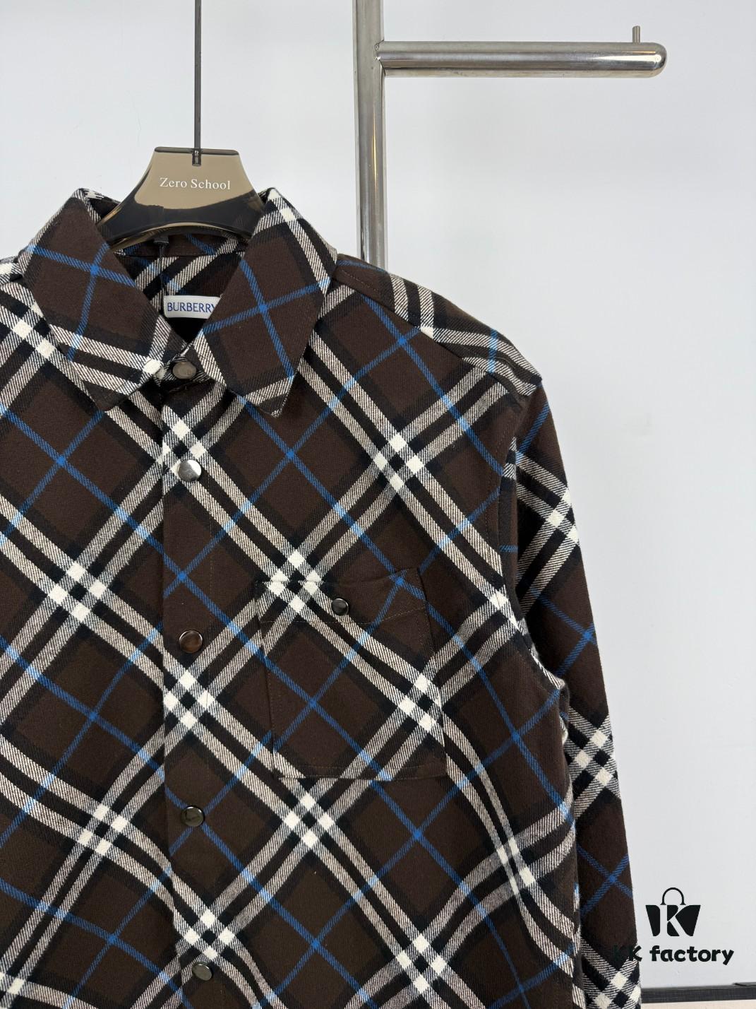 Burberry 2024 Fall/Winter Plaid Flannel Shirt Jacket