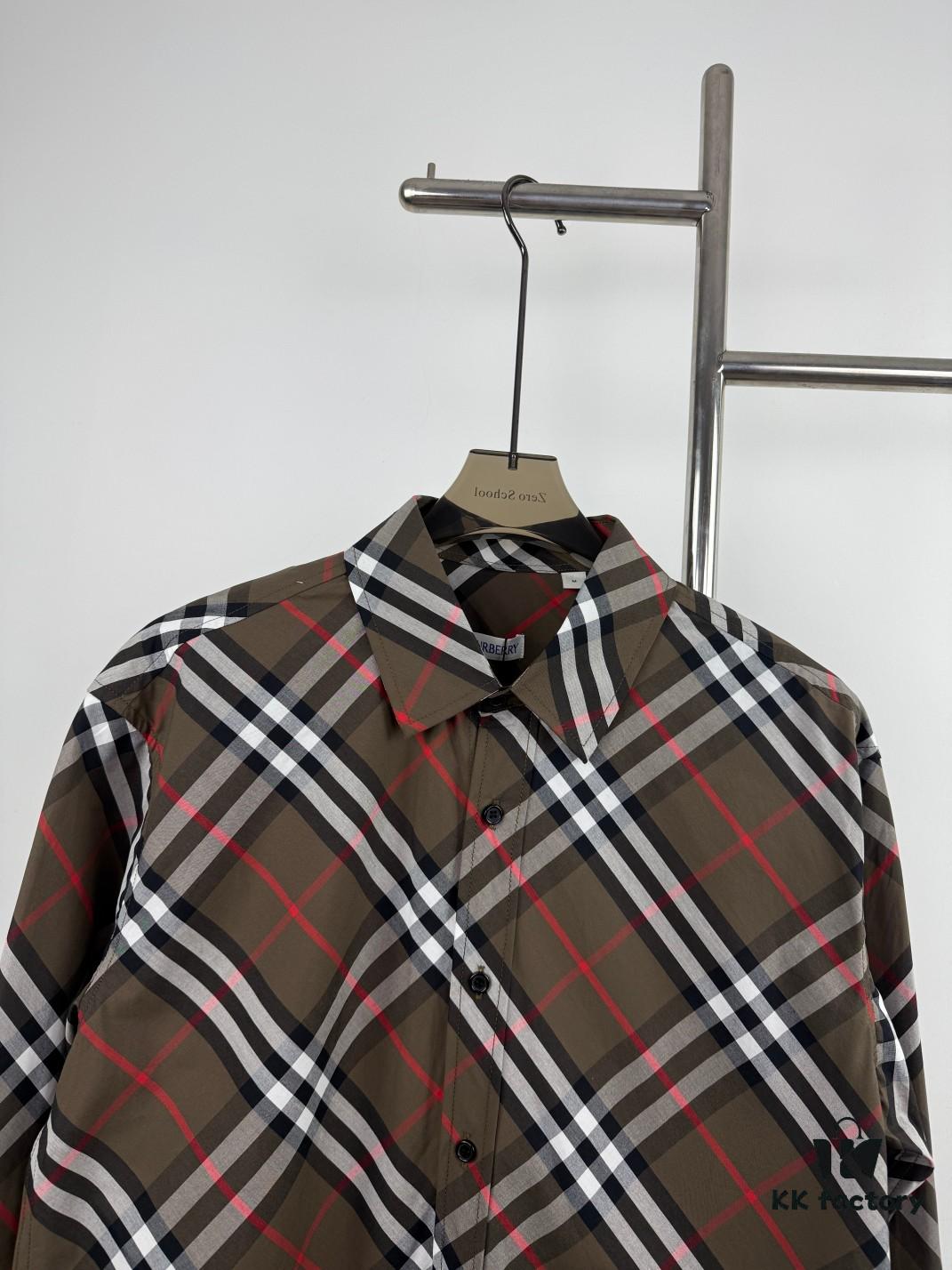 New BBR Burberry 24SS Autumn-Winter Checkered Precision-Aligned Shirt Official Website 1:1 Original Quality
