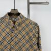 New Burberry 24SS Embroidered Check Cotton Shirt