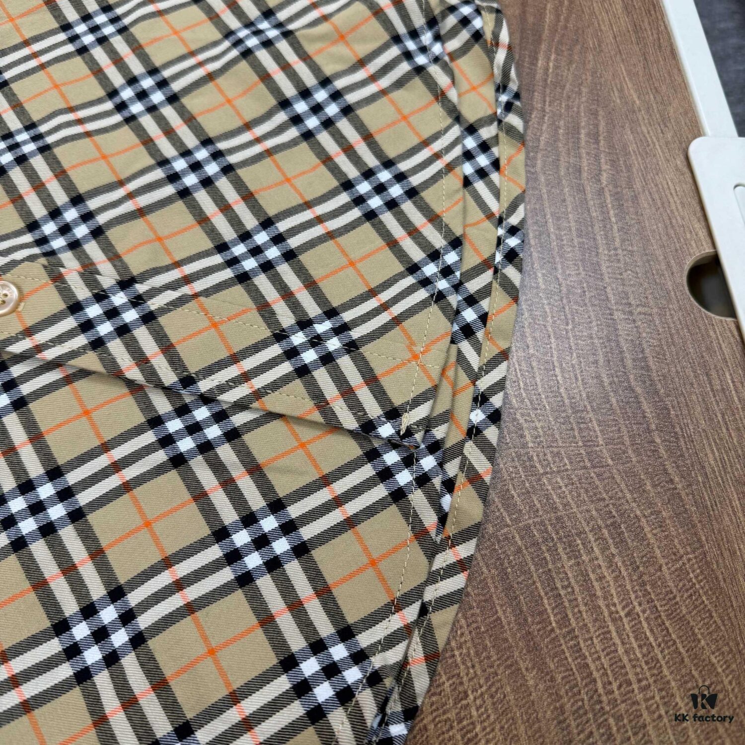 New Burberry 24SS Embroidered Check Cotton Shirt