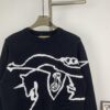 New BURBERRY BBR 24SS Limited Edition Equestrian Knight Black Horse Jacquard Knitwear Unisex Crew Neck Sweater