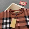 New Burberry 2024 Classic Striped Plaid Double Jacquard Crew Neck Knit Sweater