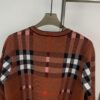 New Burberry 2024 Classic Striped Plaid Double Jacquard Crew Neck Knit Sweater