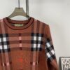 New Burberry 2024 Classic Striped Plaid Double Jacquard Crew Neck Knit Sweater