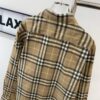 New BURBERRY/Barbouri Classic Yellow Tartan Stripe Long Sleeve Shirt, Iconic BBR Brand Checkered Pattern Shirt