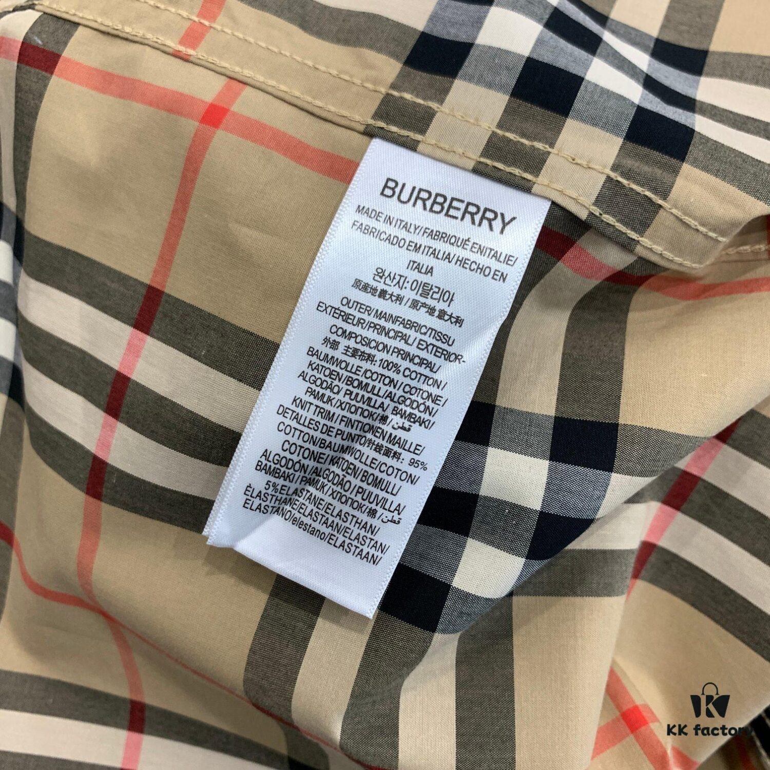 New Burberry Classic Stripe Long-Sleeve Shirt, Iconic BBR Brand Checkered Pattern Shirt, Best-Selling Counter Style