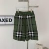New BURBERRY Classic Plaid Knit Shorts Unisex