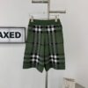 New BURBERRY Classic Plaid Knit Shorts Unisex