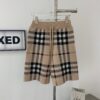 New BURBERRY Classic Plaid Knit Shorts Unisex