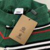 New Burberry Classic Green Striped Knit Straight Shorts Unisex