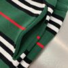 New Burberry Classic Green Striped Knit Straight Shorts Unisex