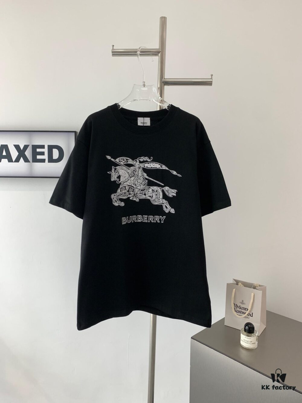 New BBR Burberry 24SS Embroidered 3D Horse Short Sleeve T-Shirt