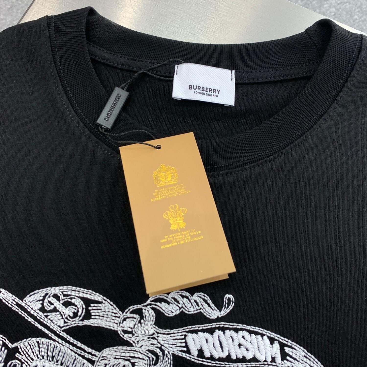 New BBR Burberry 24SS Embroidered 3D Horse Short Sleeve T-Shirt